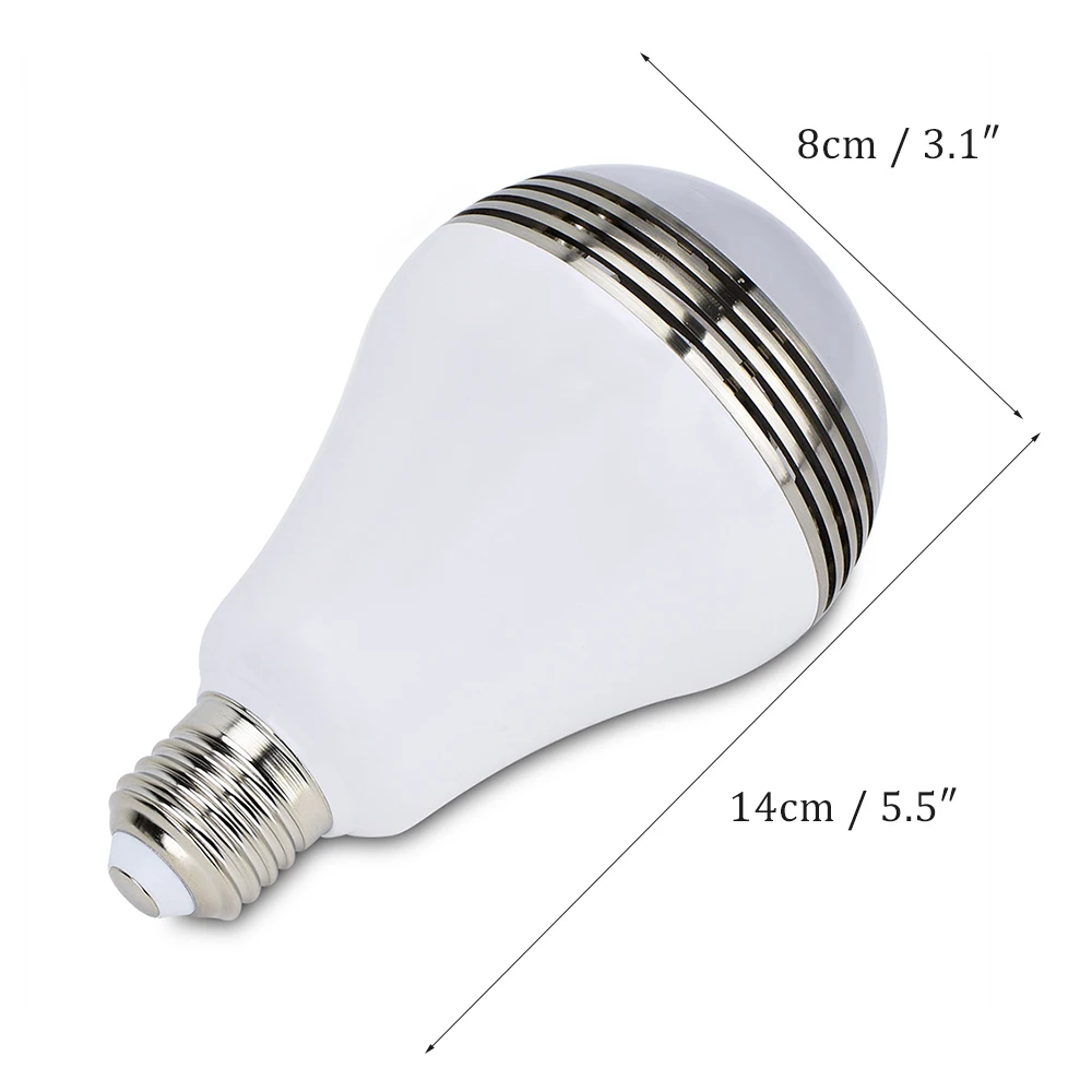 

LED Bluetooth Remote Control Sound Light E27 Smart LED Light Bluetooth Control RGB Colour Music Speaker Timer For Home