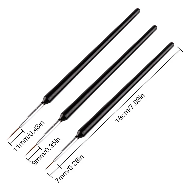 Ladymisty 3 шт./компл. металлические украшения для ногтей Живопись из линий ручка