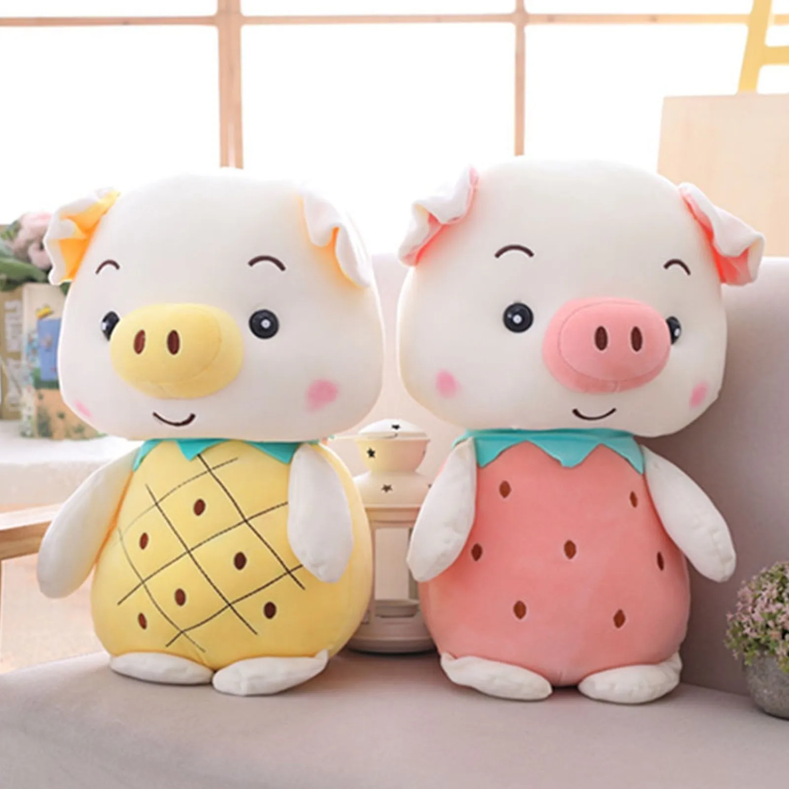 Детские плюшевые игрушки в виде фруктов животных ананас клубника свинья куклы