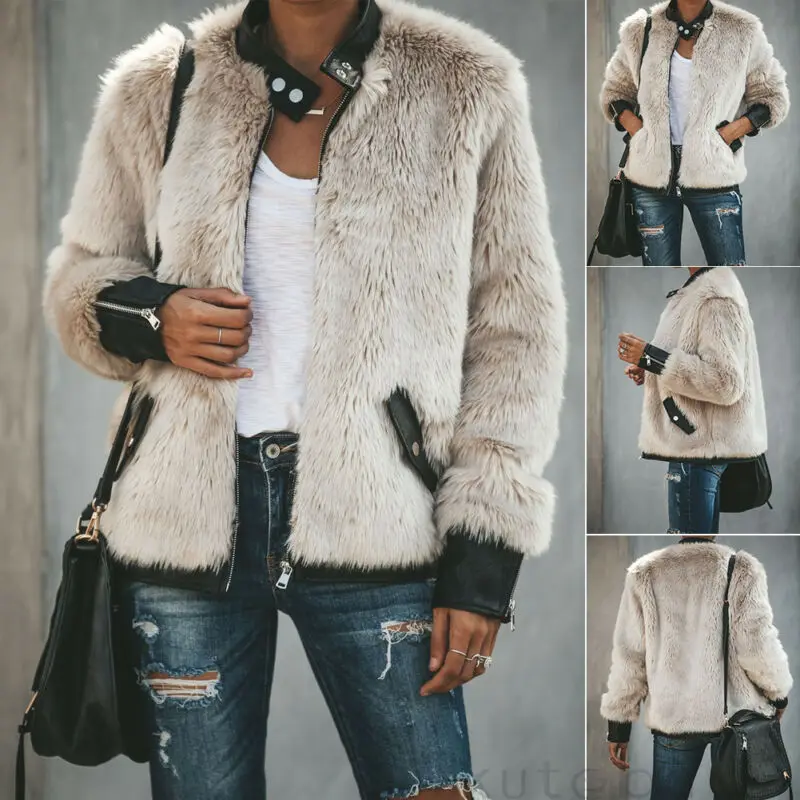 Женская теплая куртка с плюшевым мишкой флисовая кожаная в стиле пэчворк