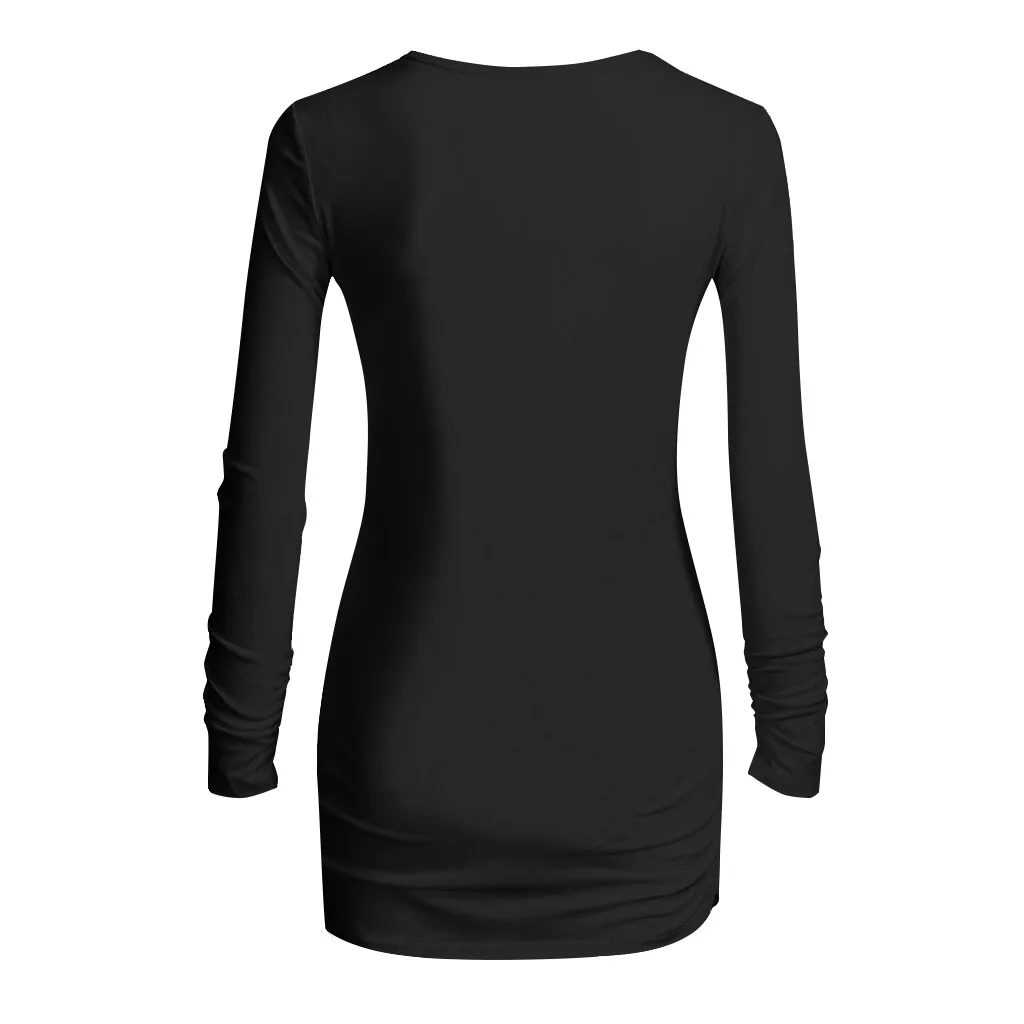 Long Sleeve Christmas Clothes Maternity Letter Printed T-shirt Tops Pregnancy Blouse Ropa Embarazada Shirt New | Мать и ребенок