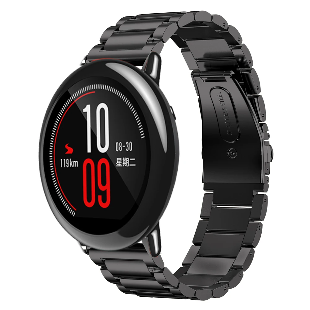 22 мм Миланский магнитный ремешок для браслета Xiaomi Huami Amazfit металлический браслет