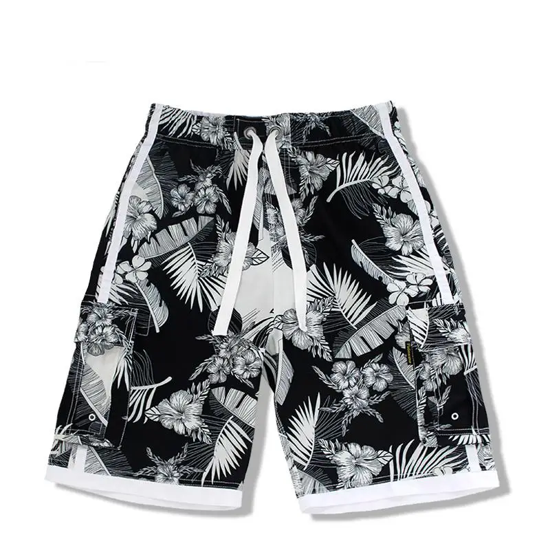 

New Arrival High Quality Fashion Large Multi Pocket Stretch Beach Pants Casual Hawaiian Style Trend Plus Size XL 2XL 3XL 4XL5XL