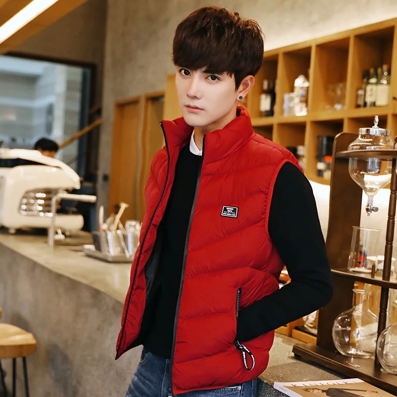 

Men's jacket casual Men's vest down padded jacket vests waterproof men's vest jacket cotton warm winter Men's sleeveless jacket