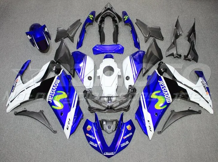 

Injection Mold New ABS Fairings kit Fit for YAMAHA YZF-R3 15 16 17 18 YZF R3 R25 2015 2016 2017 2018 Bodywork set Movistar