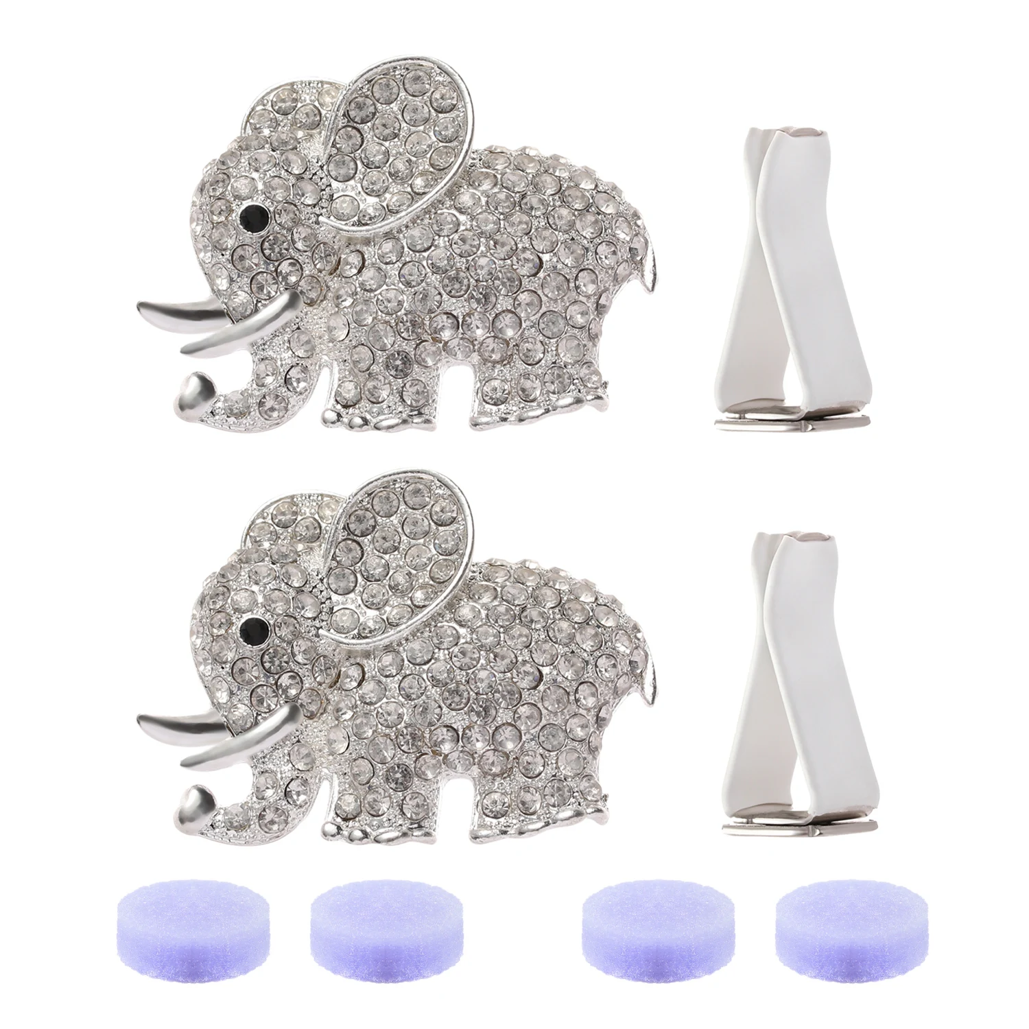 2 шт. металлические стразы в виде слона зажим для парфюма на автомобильный выход