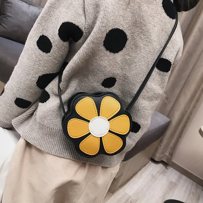 Сумка через плечо на одно в форме цветка монета Наличная сумка с ремешком для