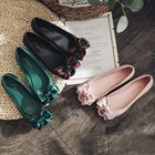 Женские туфли-желе с бантом, летние разноцветные туфли без застежек, повседневные пляжные туфли с открытым носком, 2020