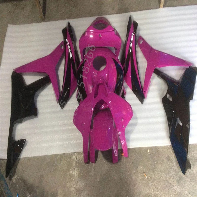 Новый комплект кузова мотоцикла для honda CBR 600 RR 2007 2008 CBR600RR 07 08 черно-розовый