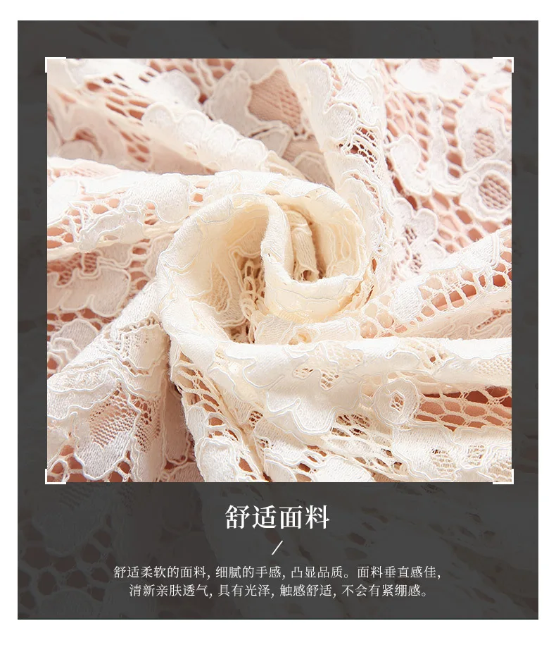 

Summer Lace Dress Young Girl 2020 New Chinese Style Stand Collar Lace Embroidered Elegant Mermaid Dress Over The Knees Apricot