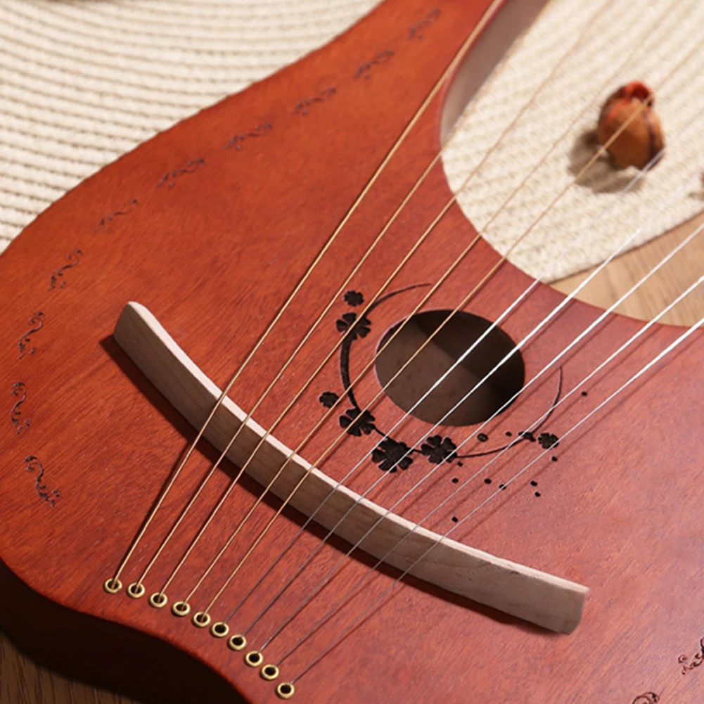 10 струн дерева Lier Harp металлическая ловушка красное дерево Lyre струна