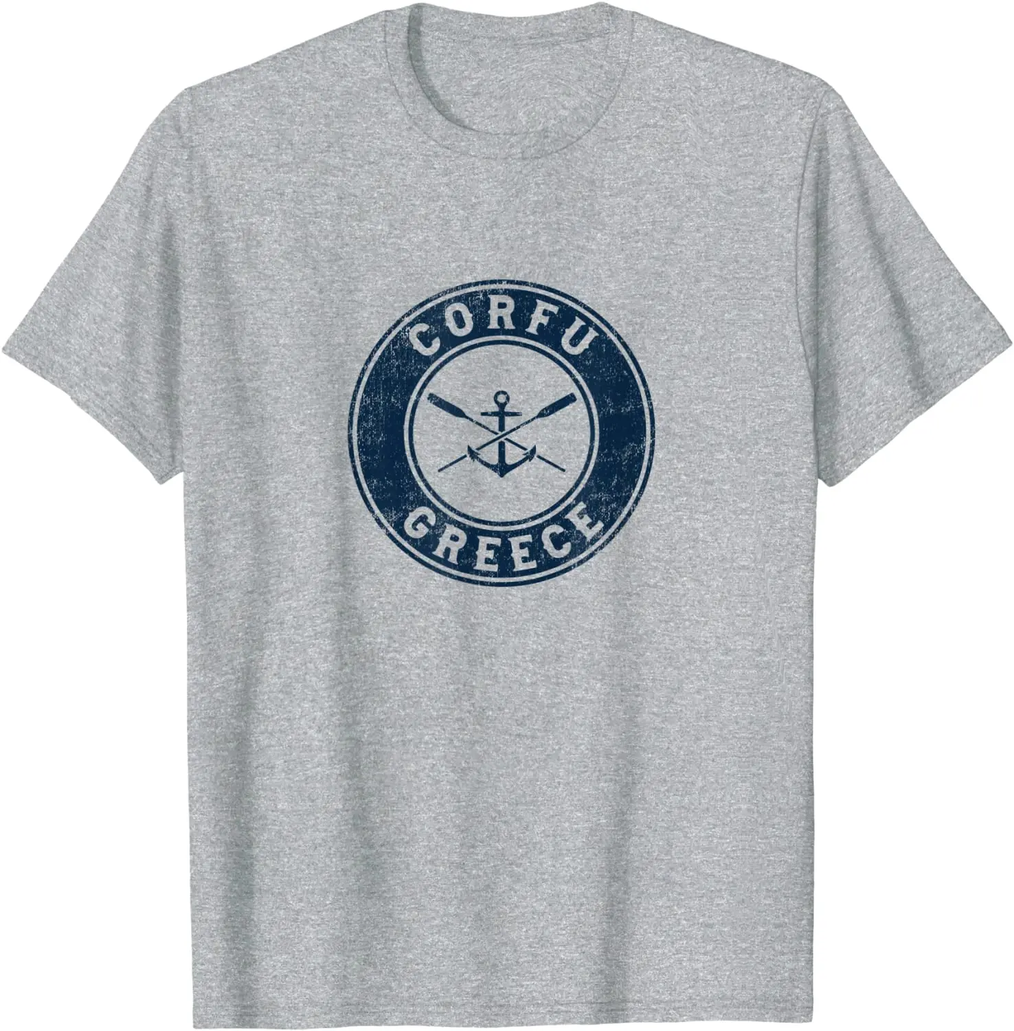 

Corfu Greece Vintage Boat Anchor & Oars T-Shirt