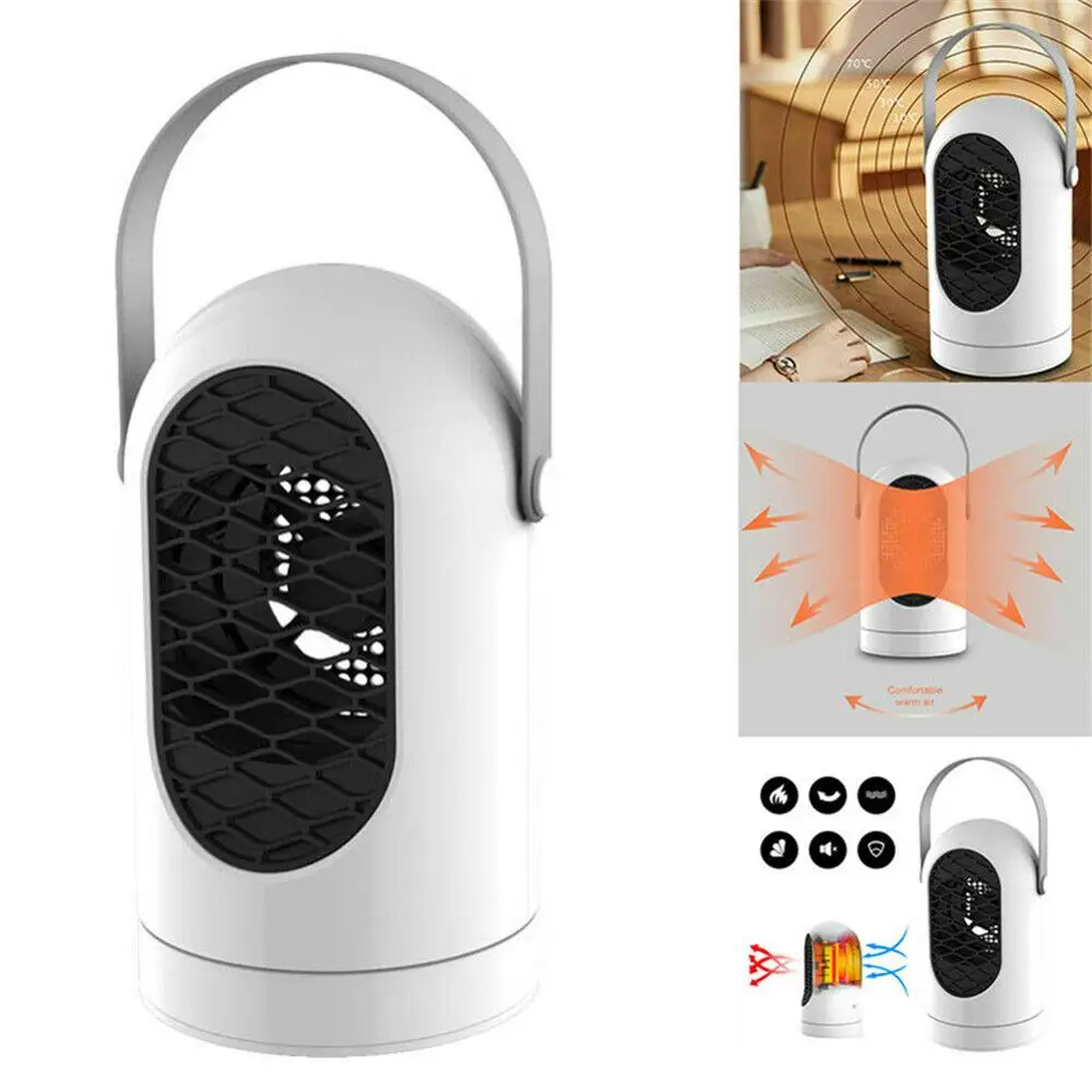 

Heater Mini Portable Personal Space Warmer for Indoor Heating Camping Anyplace Adjustable Thermostat Left and Right Move