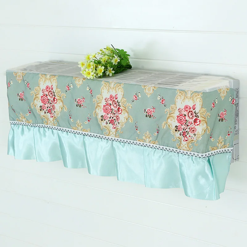 Кружевная ткань цветочный подвесной чехол для кондиционера пылезащитный