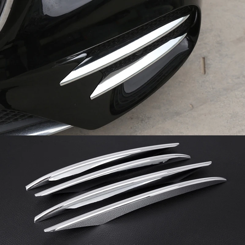 

4pcs Carbon Fiber Style Car Front Fog Light Lamp Grille Grill Slats Cover Trim For Mercedes Benz W213 E Class 2016 2017 2018