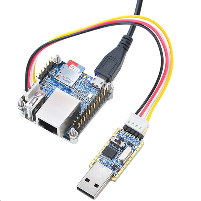 Комплект теплоотвода NanoPi NEO + USB для последовательного модуля TTL макетная плата