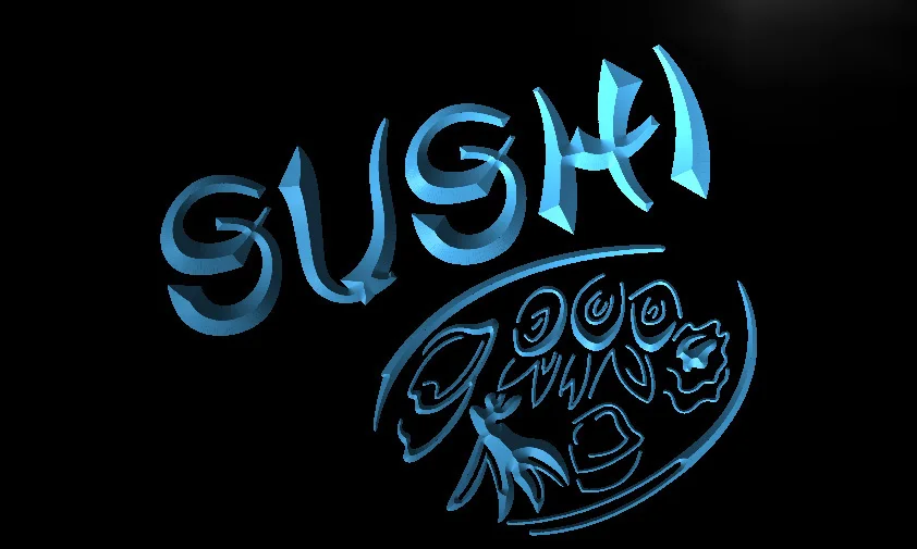 S008 Japanese Cuisine Sushi Food Led Neon Light Sign Rgb Multi-color | Дом и сад