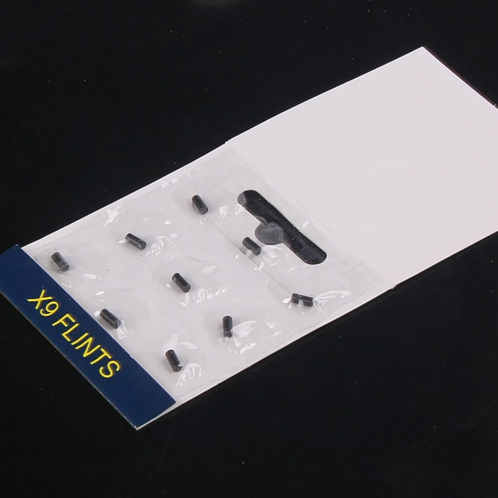 

Original Flint Clipper Clifford Lighter Universal Flint Accessories 9 Pieces Of Black Flint One Card