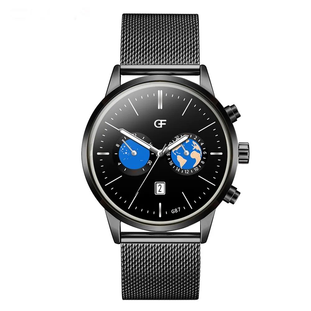 High-End Simple Calendar Men's Watch Quartz Stainless Steel reloj hombre men watch wrist montre homme 2019 gift Q4 | Наручные часы