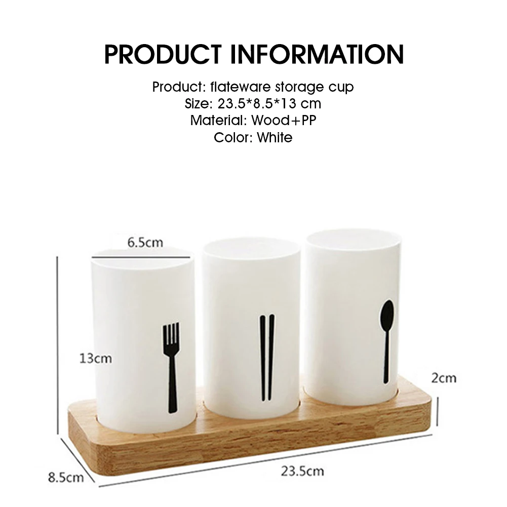 Органайзер для столовых приборов с деревянной основой кухонный держатель ложек