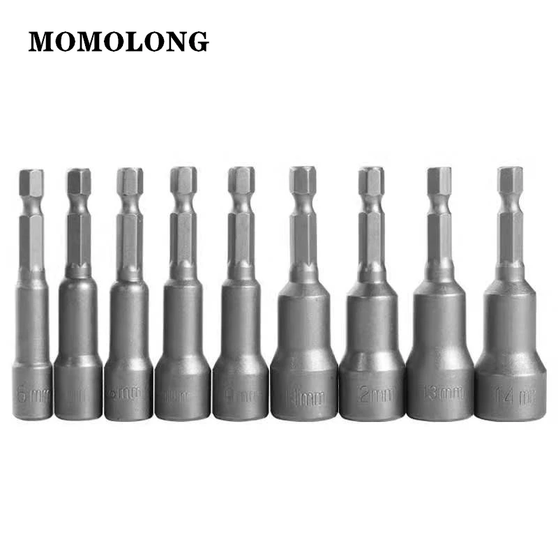 

Free Shipping Hex Socket Strong Magnetic Sleeve Electric Drill Screwdriver Hand Extended Metric Socket Head 6.35mm