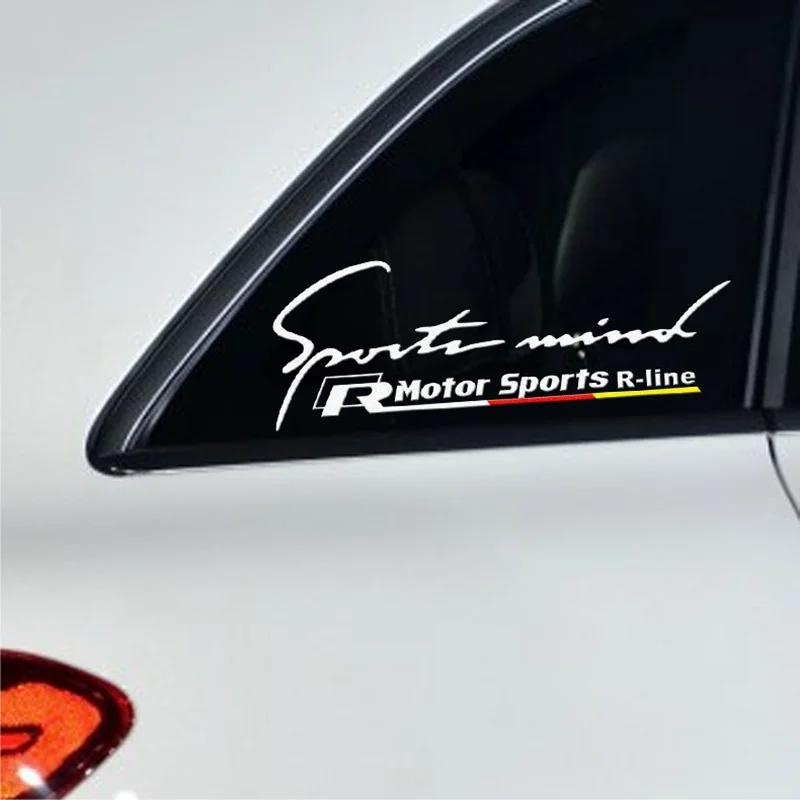 Для спортивного разума R line наклейки на окна автомобиля для Volkswagen Audi и так далее