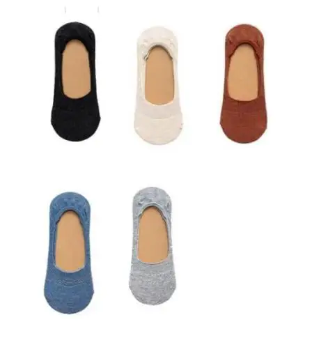 5 pairs 5 пар/лот новые женские носки сплошной цвет невидимые женские короткие носки летние тонкие нескользящие носки-башмачки для девочек TJ233 - Цвет: 5 pairs