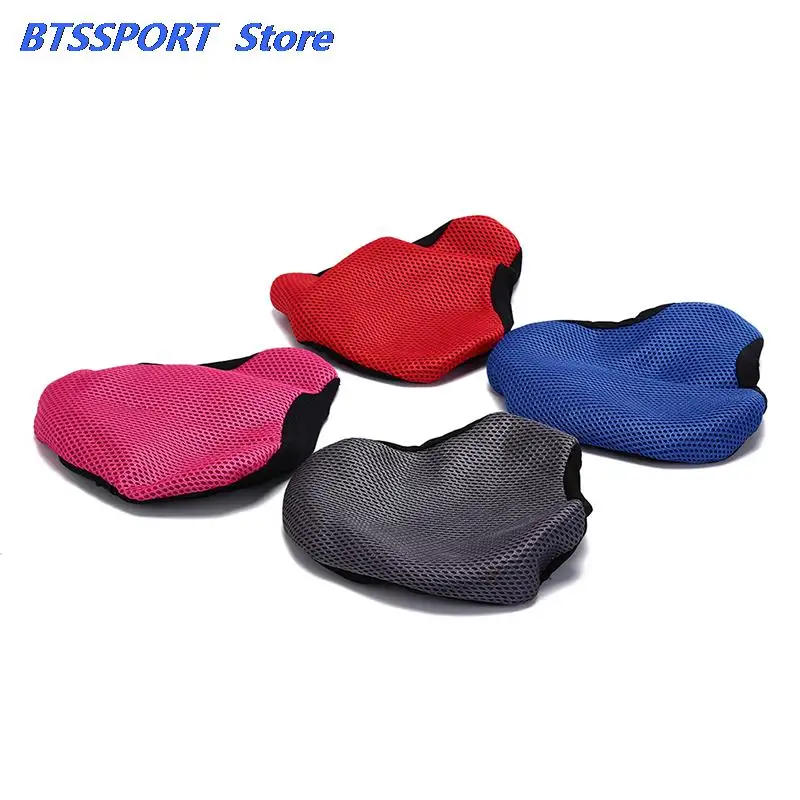 New 3D Soft Bike Seat Saddle Random color for A Bicycle Cycling net Cushion Cover Mat Accessories | Спорт и развлечения