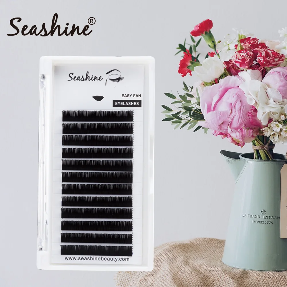 Недорогие накладные ресницы Seashine индивидуальные 12 линий объемные J/B/C/D/L для