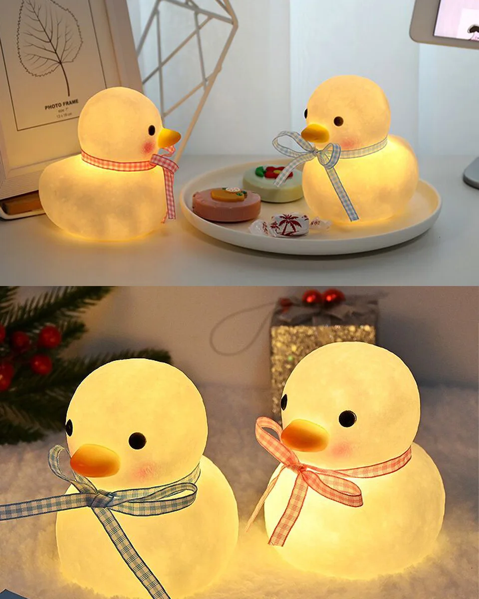 

Creative cute duck nightlight children's bedroom eye lamp vinyl cartoon decoration nightlight promotional gifts