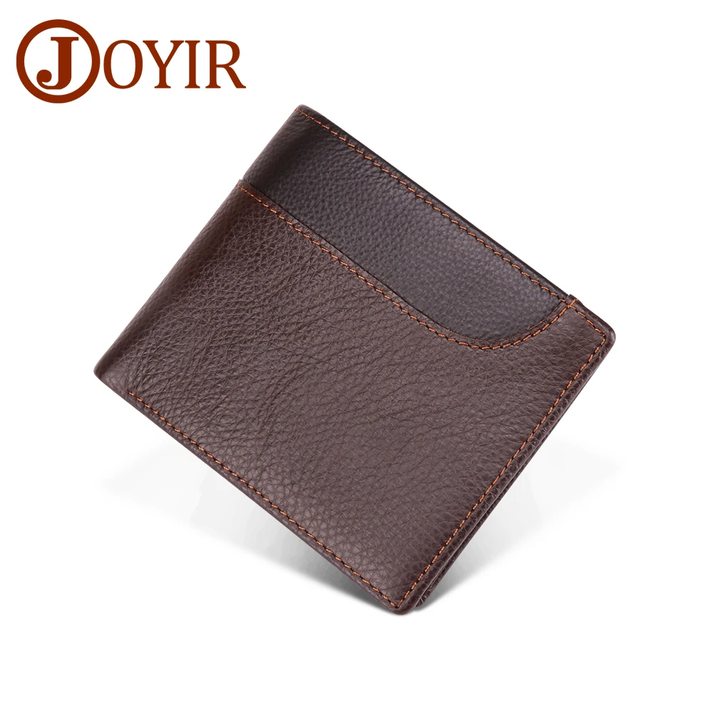 JOYIR RFID мужские кошельки Держатель водительских прав, настоящий компактный кожаный бумажник, повседневный кожаный кошелек, визитница, кошелек для мужчин