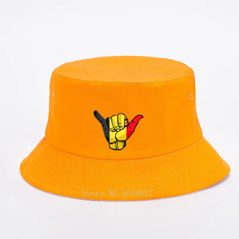 Shaka sign Belgium flag Print мужская женская панама Панама высокого качества Кепка летняя