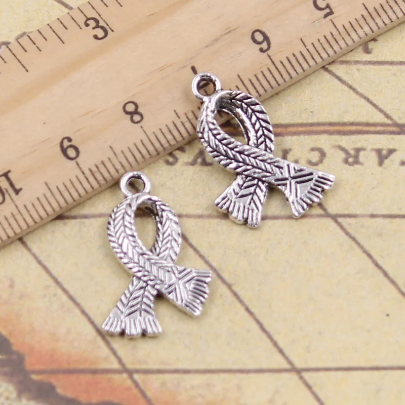 

20pcs Charms scarf 23x16mm Antique Bronze Silver Color Pendants Making DIY Handmade Tibetan Bronze Silver Color Finding Jewelry