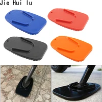 1pc black universal motorcycle plastic side stand moto bike kickstand non slip plate side extension support foot pad base