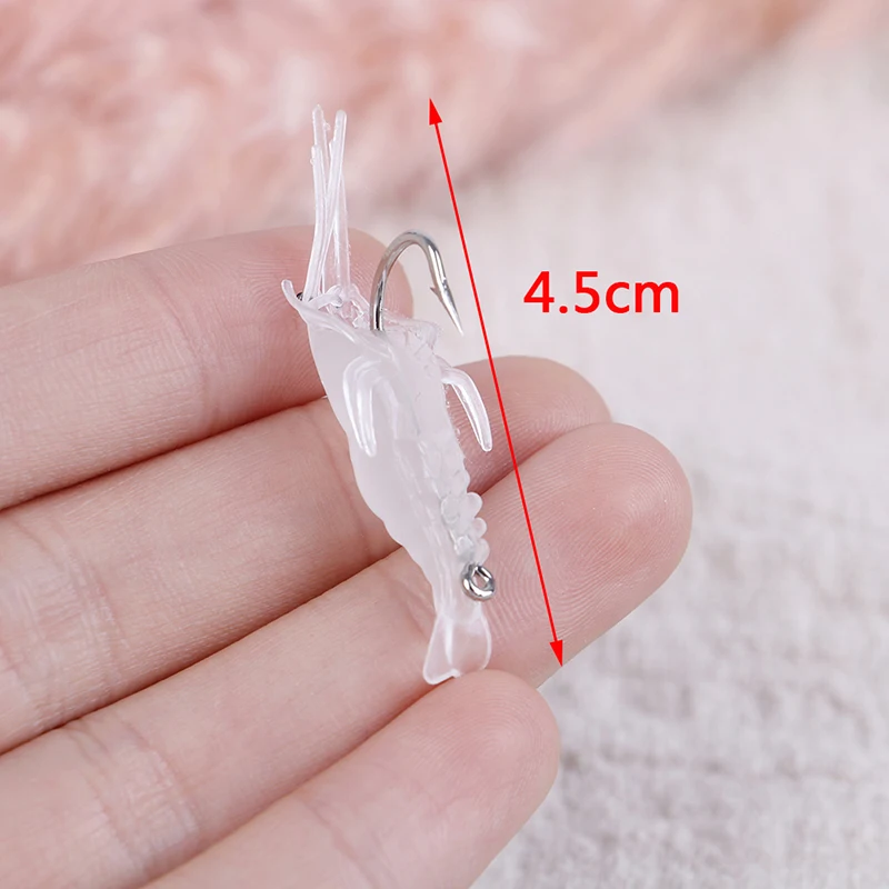 

10pcs/set Soft Luminous Shrimps Fishing Lure Luminous Shrimp Bait Jigs Lure Soft Lure Worm Fake Lure