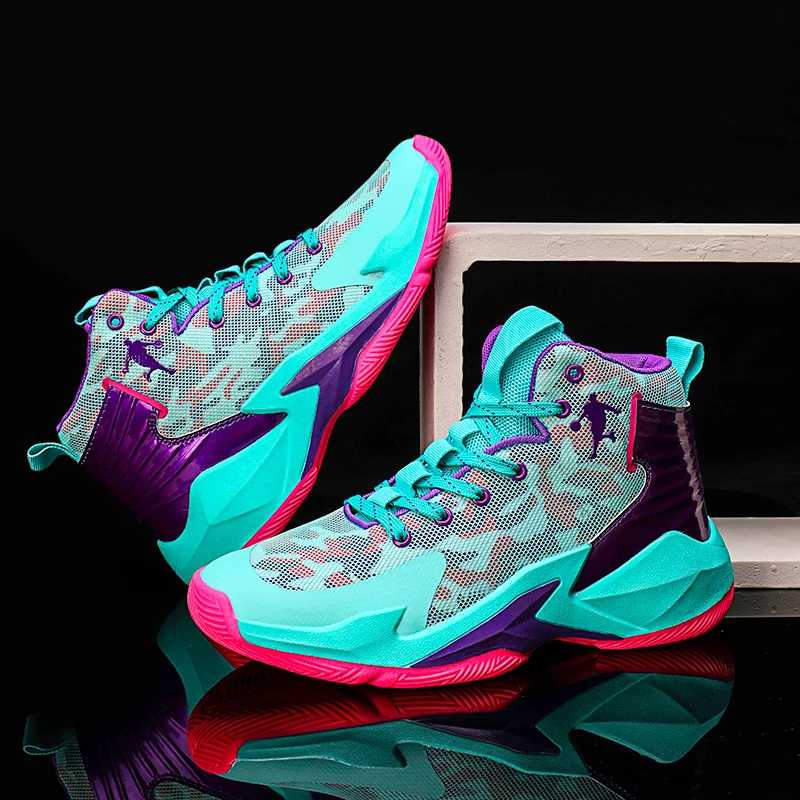 Новинка Мужская баскетбольная обувь в стиле ретро Нескользящая амортизирующая