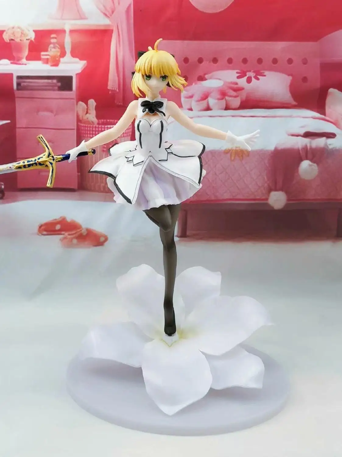 Fate Grand Order, 24 см, саблей, война Святого Грааля, FATE stay night, ПВХ фигурки, игрушки, Аниме фигурки, игрушки для детей - Цвет: no retail box