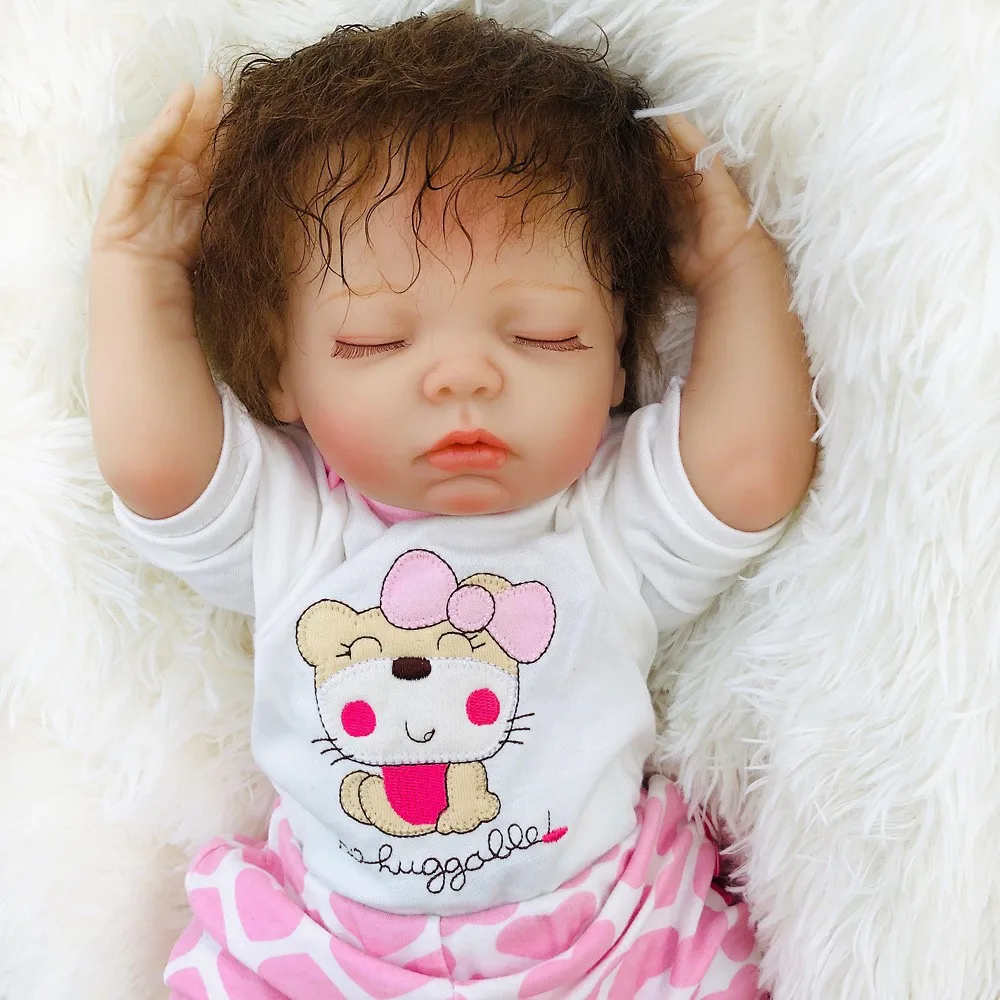 18 дюймов 46 см Reborn baby doll реалистичные Новорожденные куклы Реалистичные полные
