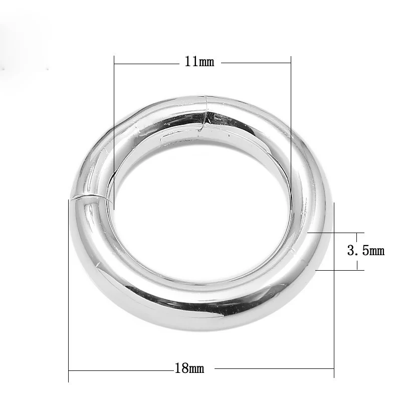 4 размера Гладкий Круглый замок из настоящего серебра 925 пробы застежки для