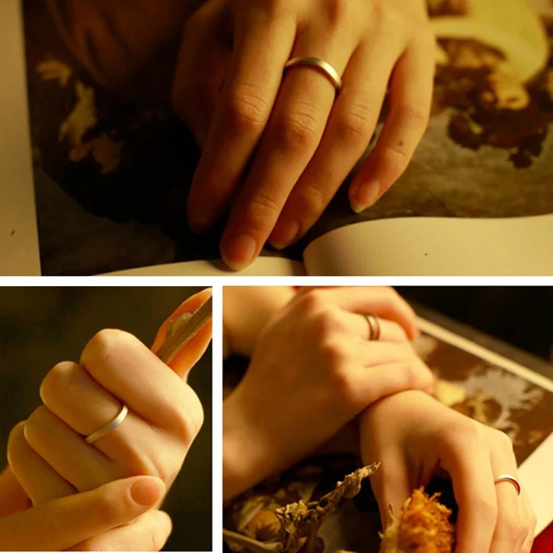 

2020 Fashion Creative Couple Rings Geometry Minimalism Jewelry Adjustable Size Unique Best Valentine's Day Gift For Men Women