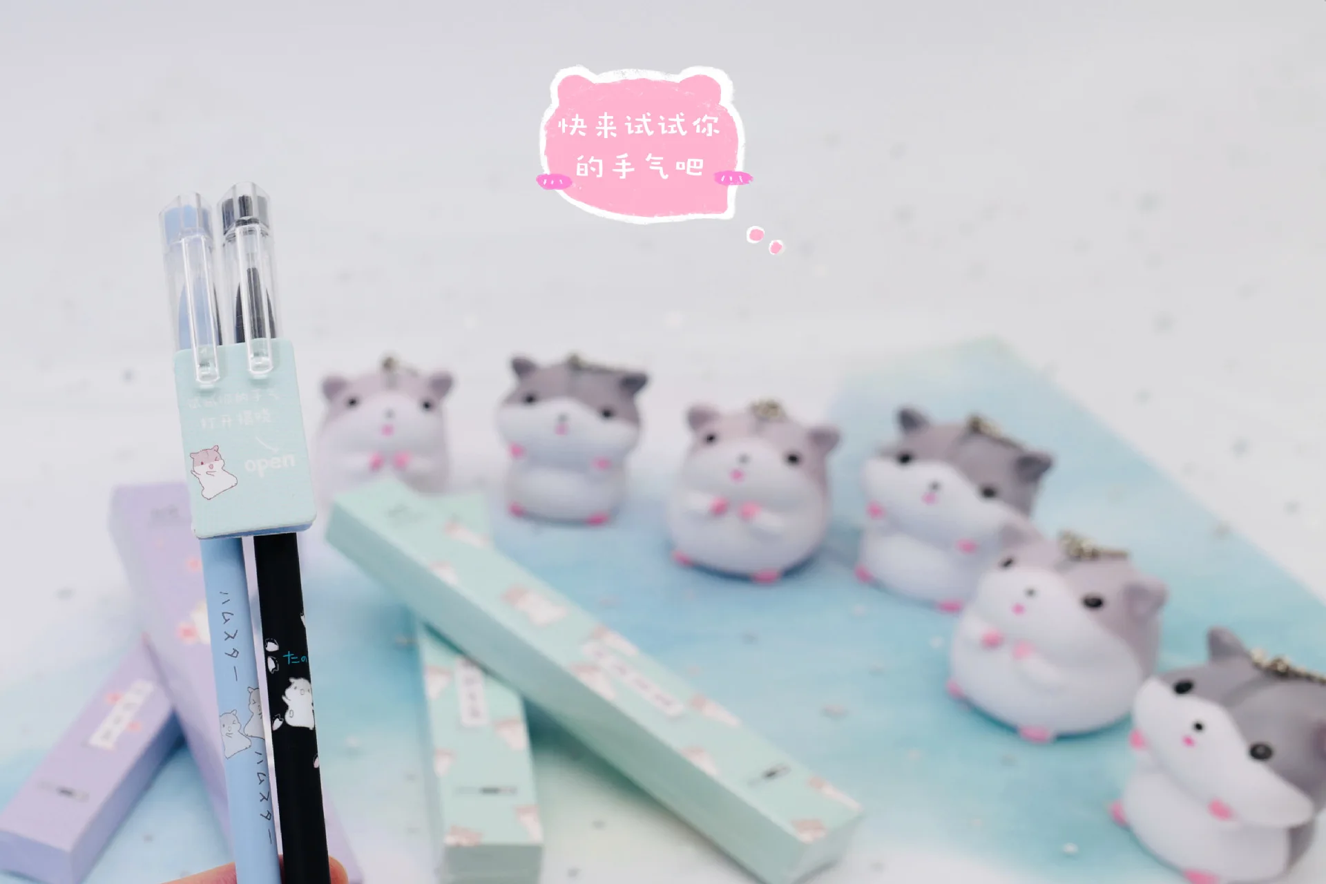 

72pcs Gel Pens Cute blind box pen black colored kawaii gel-ink pens pens for writing Cute stationery office school supplies