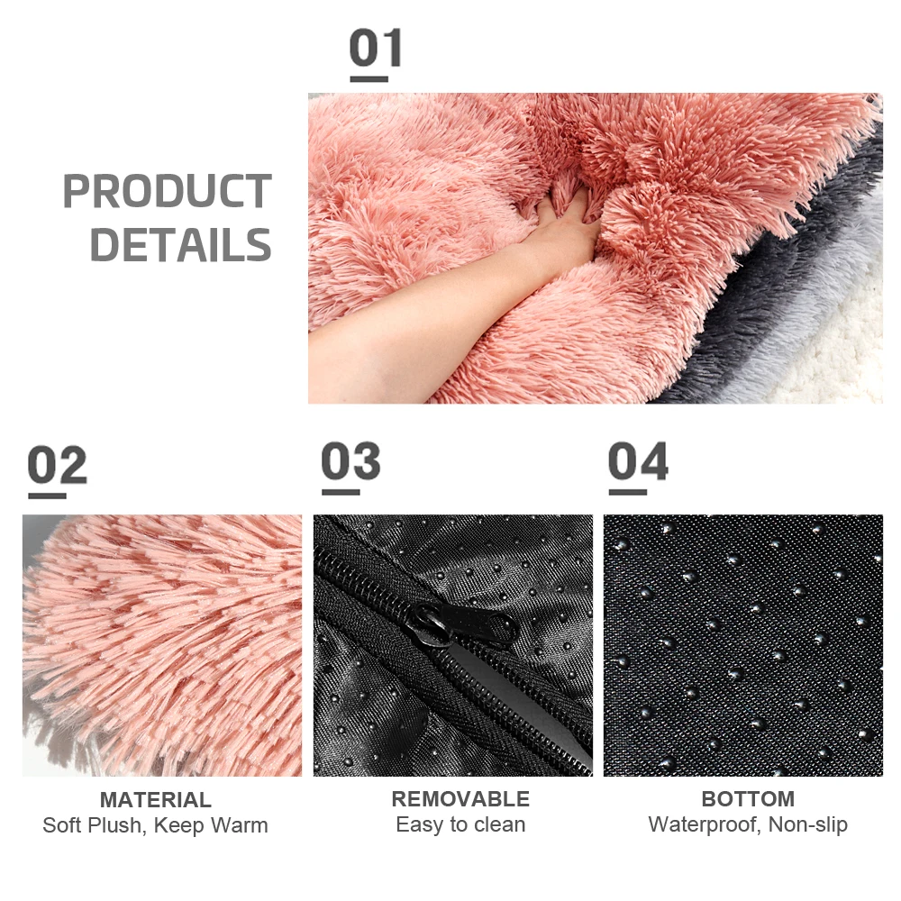 Мягкая флисовая подушка для кошек длинная плюшевая кровать собаки питомца