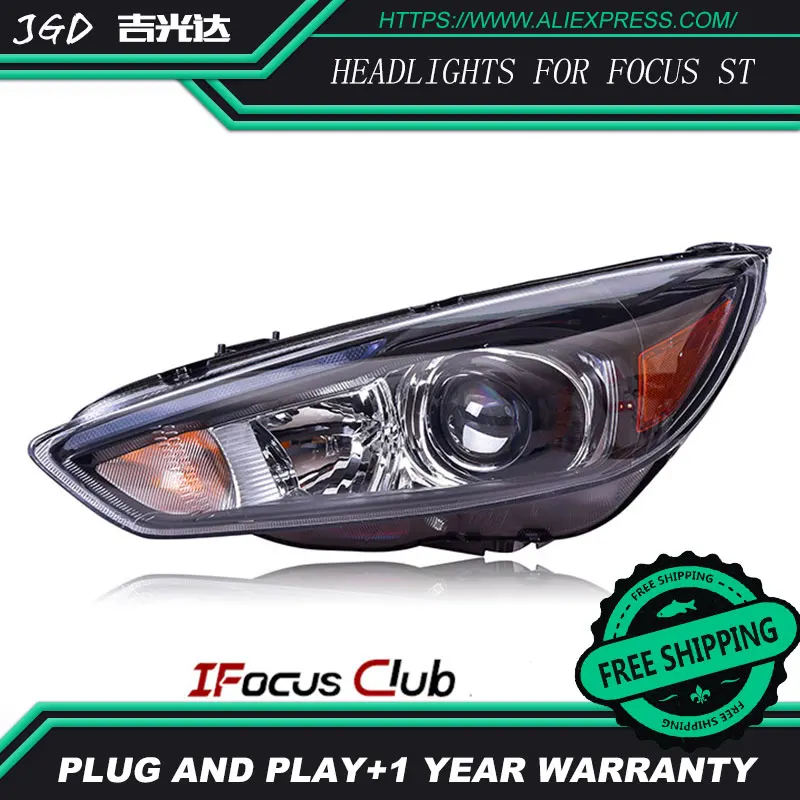Фары головного света HID Ford Focus фары грыжа аксессуары чехол для ST 2015 2017 Стайлинг