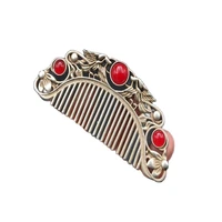 tibetan silver miao silver comb silver jewelry inlaid with jade hand comb hairpin hairpin accessories