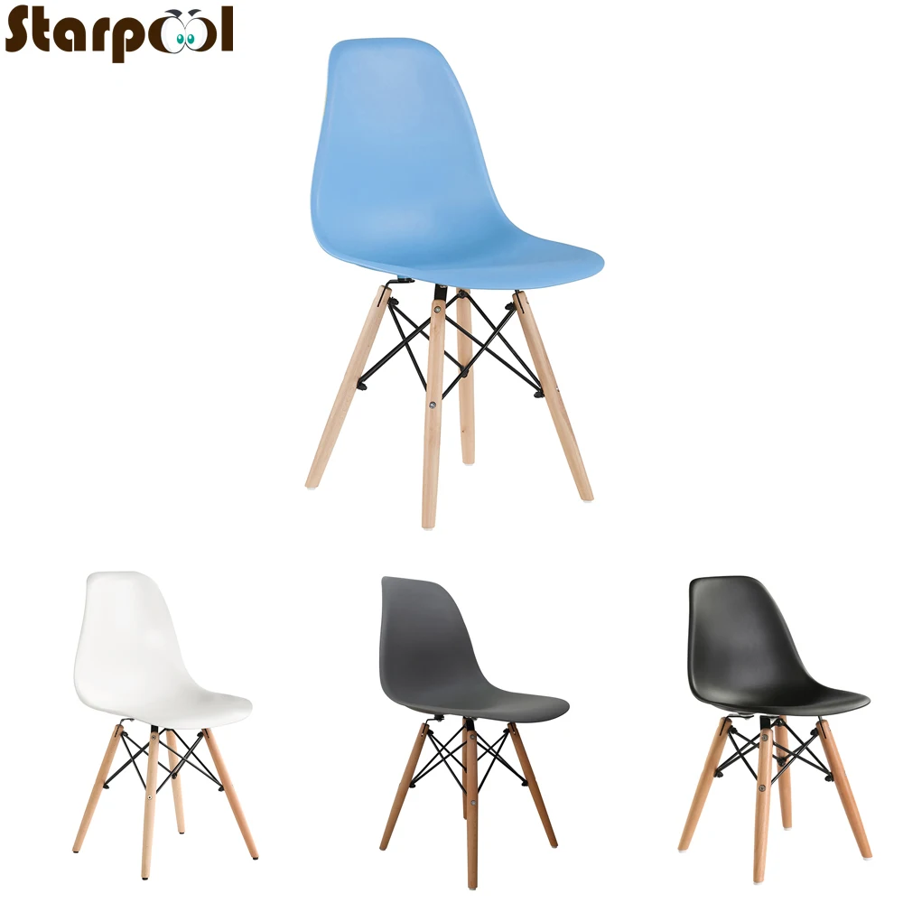 

Новый простой современный офисный стул со спинкой домашний стул для столовой, креативные ножки из массива дерева Северный стул для гостино...