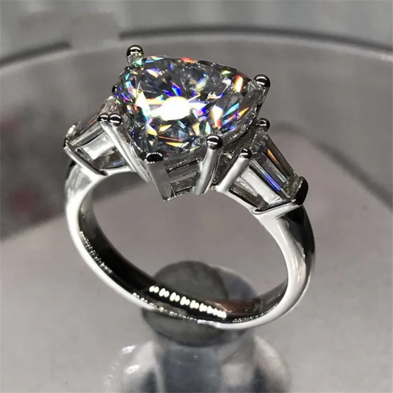 choucong Statement Promise Ring Pear cut 8ct AAAAA cz 925 Sterling Silver Engagement Wedding Band Rings for women Party Jewelry