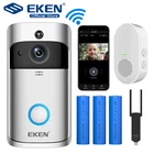 Видеодомофон EKEN V5, умный беспроводной дверной звонок Wi-Fi, звонок для системы безопасности с визуальной записью, домашний монитор с ночным видением, домофон
