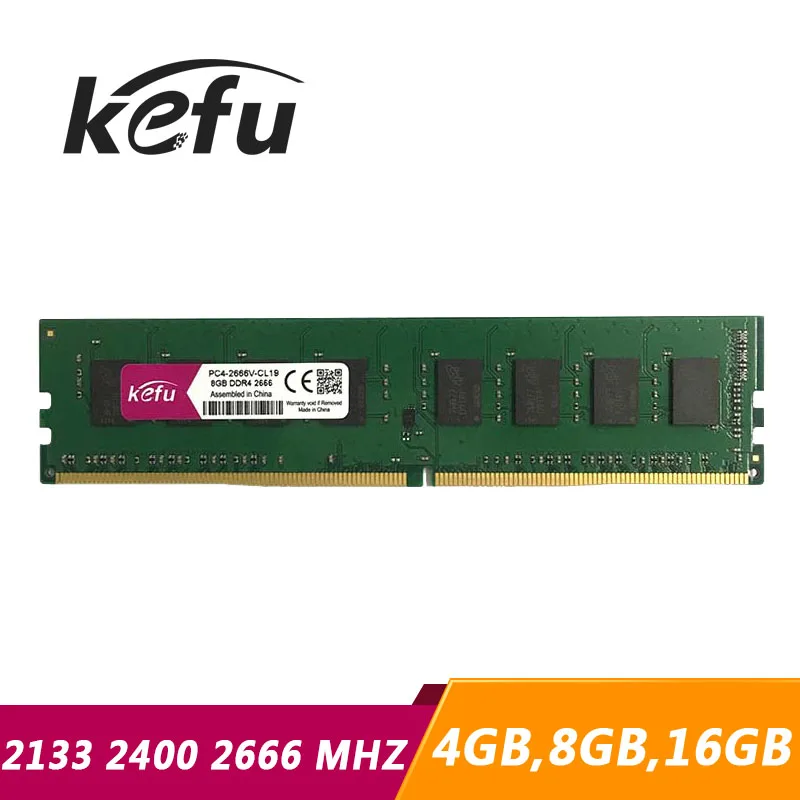 

KEFU DDR4 2133 2400 2666 Desktop RAM DDR4 4GB 8GB 16GB Memory PC4 2133Mhz 2400Mhz 2666Mhz 4G 8G 16G PC Memoria