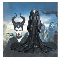 ladies fancy dress adult deluxe maleficent costume evil queen cosplay outfit women halloween party cosplay costume hat