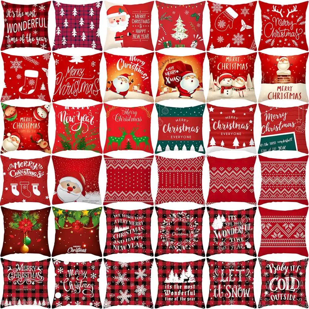 

Рождественская красная декоративная подушка, 45x45 см